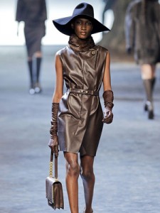 celebrities leather dresses