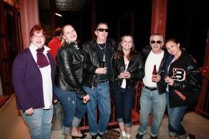 Lit Up Luminous Parties With Leather Bomber Jacket