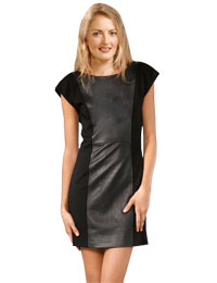Cap Sleeve Dresses | Short Leather Dress :  leather mini dress short leather dress sleeve short dress cap sleeve dress