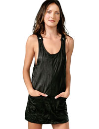 Crinkled Short Leather Dress | Buy Womens Leather Outfit :  leather shorts leather outfit leather mini dress womens leather dress