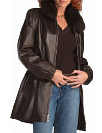 Womens Fur Collar Cuffs Leather Jacket :  womens leather jacket fur leather jackets womens fur collar jacket leather jackets for women