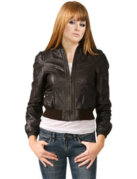 Smart Crinkled Leather Jacket from leathericon.com