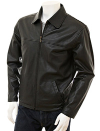 Shirt Collar Styled Leather Jacket | Thanksgiving Day Gifts from leathericon.com