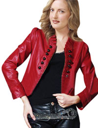 Fashionable Womens Short Leather Jacket | Balmain Leather Jacket from leathericon.com