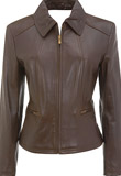 Buffalo trim motorcycle leather jacket