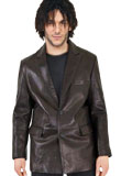 Suave Leather Blazer with Notch Collar | Blazer for Men
