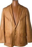 Superb Leather Blazer with Prominent Stitching | Mens Leather Blazer