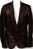Mens Leather Blazer | Classy Leather Jacket with Notch Collar