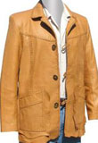Flirty Leather Blazer with Asymmetrical Hemline | Leather Blazers for Men