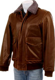 Mens Distressed Leather Bomber