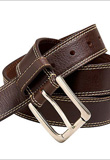 Double Stitching Leather Belt