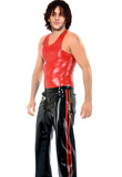 Cheap PVC Leather Vest And Track Pants for Men