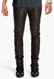 Sporty Tight Fit Leather Pants | Celebrity Style Leather Pants