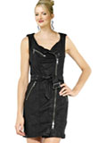 Suave Celebrity Style Leather Dress | Womens Leather Dress