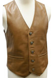 Buy Classic Brown Christmas Leather Vest for Men