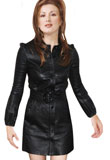 Black Leather Dress for Womens