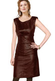 Enigmatic Black Leather Dress | Women Leather Dresses