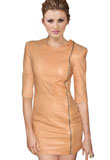 Womens Fascinating Mini Leather Dress Online