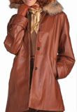Women`s Jacket with dyed fur collar