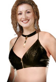 Interwoven lace leather halter