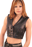 Shawl collar leather halter