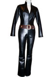 Collared Leather Jumpsuit | Womens Leather Jumpsuit