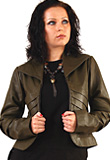 Short Pleated Leather Jacket | Leather Jacket |Pleated Leather Jacket