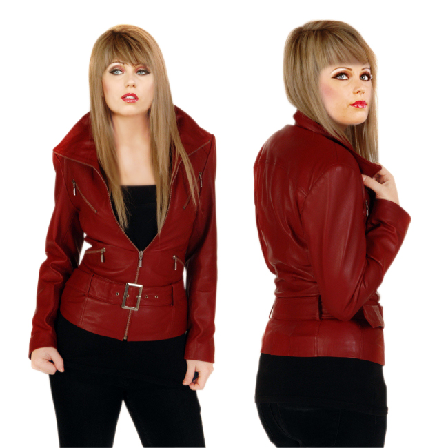 Fitted Leather Jacket Women`s Leather Jackets