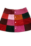 Colorful Leather Scrap Skirt | Girls Leather Skirts