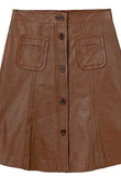 Kids Brown Leather Skirt | Leather Skirts for Girls 
