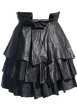 Stylish Ruffle Leather Skirt | Kids Leather Skirts