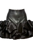 Chic Leather Ruffle Skirt | Leather Skirts for Kids