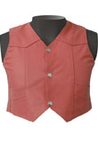 V-Neck Leather Vest for Kids | Boys & Girls Leather Vests