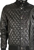 Excellent Quilted Mens Bomber Jacket | Balmain Leather Jacket