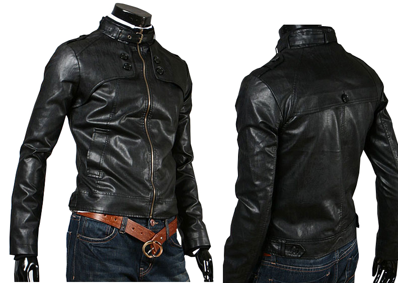 Slim Fit Leather Jacket for Men