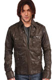 Crushed Leather Jacket for Men