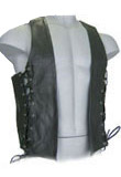 Terrific Tie up Leather Vest for Mens