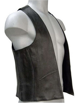 Sleeveless Leather Vest for Mens