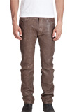 Tight Fitted Rugged Leather Pants for Mens