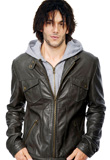 Rugged Front Zipper Leather Jacket for Youth Day 2010