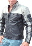 Double Tone Leather Biker Jackets