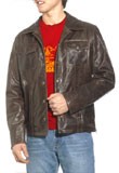 Button fron Leather Jacket