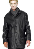 Stylish Black Leather Coat