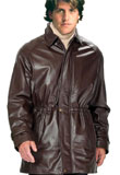 Lamb leather Anorak Coat