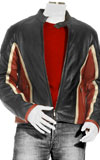 Tab-Collar Leather Jacket | Three Color Leather Jacket