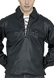 Laced Pullover Leather jacket