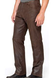 Dark Brown Mustang Leather Pants