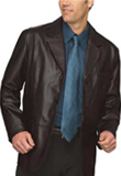 3 Button Mens Leather Blazer