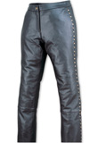 Studs accented leather pant 