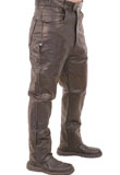 Leather Pant with Side Zipper | Mens Leather Pants